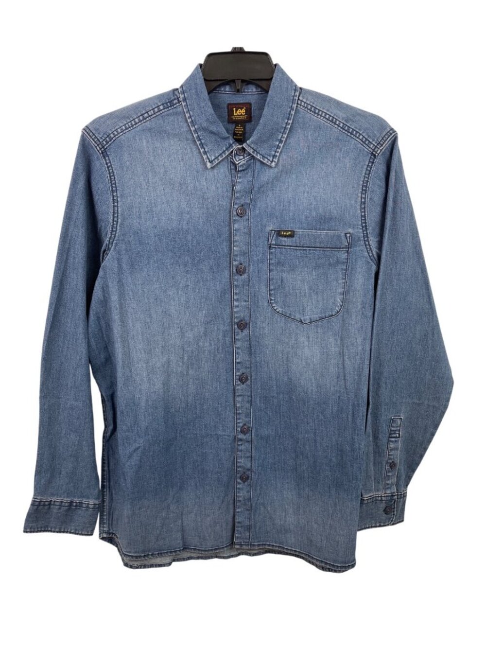 Lee Mens Extreme Motion All Purpose Long Sleeve Denim Shirt Size Large